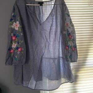 Plus size floral top